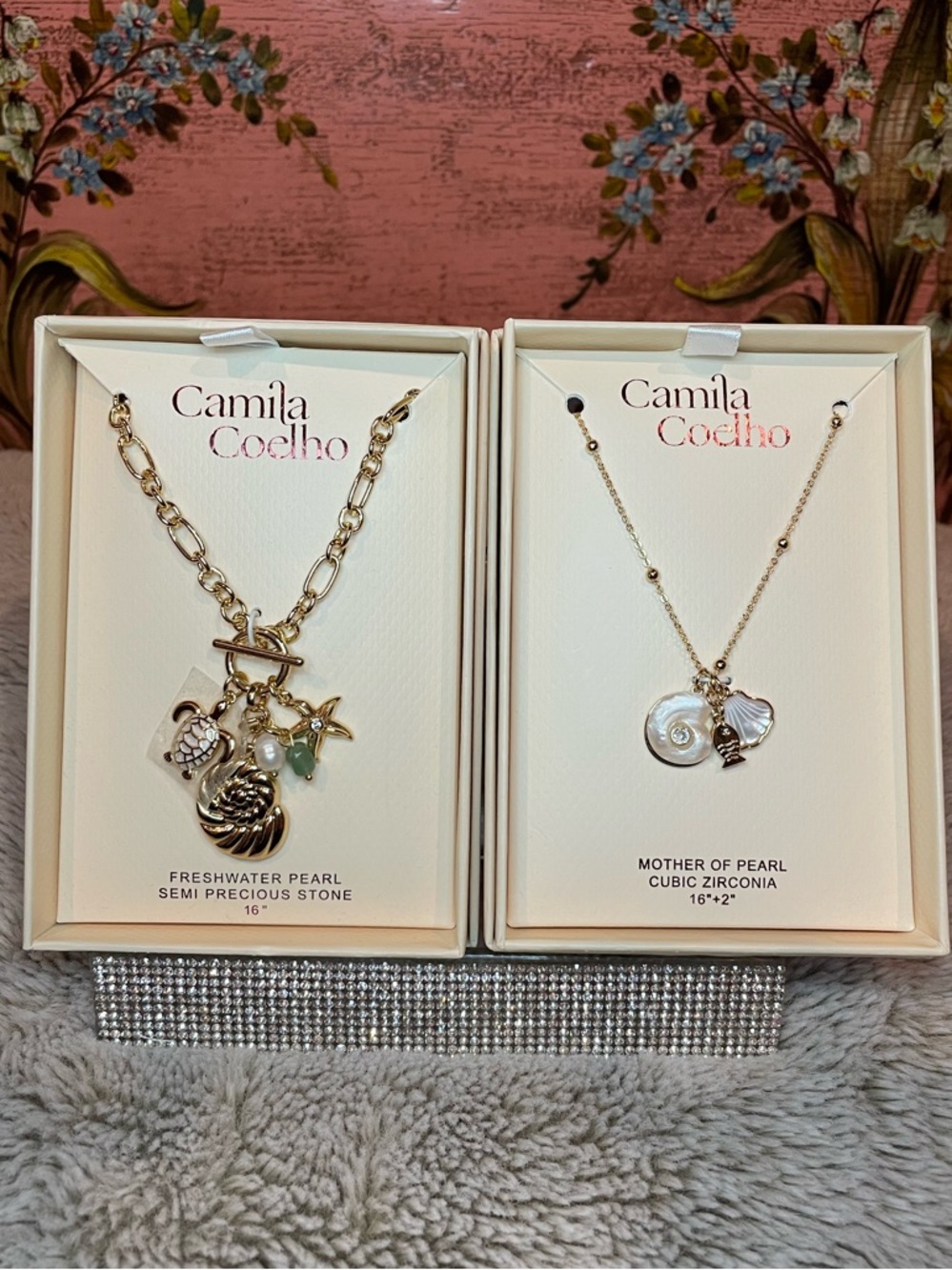 Camila Coelho Gold-Tone Pearl & Shell Charm Necklace - Pick 1!